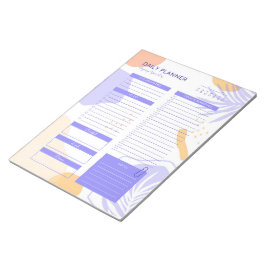 Modernes Lila-Pfirsichplaner Notepad Notizblock