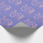 Modernes Lila Pink Weihnachtsmann Weihnachten Geschenkpapier (Ecke)