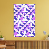 Modernes Lila Prism Abstrakt Geometrische Leinwand (Insitu (Wohnzimmer))