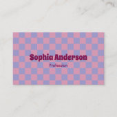 Modernes Lila-rosa Karton Visitenkarte (Vorderseite)