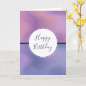 Modernes Lila & rosa Swirren Abstrakt Geburtstag Karte (Gelbe Blume)