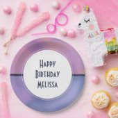 Modernes Lila & rosa Swirren Abstrakt Geburtstag Pappteller (Party)