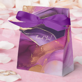 Modernes Lila Rosa und Gold- Geschenkschachtel