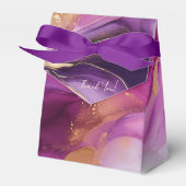 Modernes Lila Rosa und Gold- Geschenkschachtel (Vorderseite)