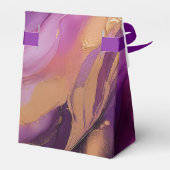 Modernes Lila Rosa und Gold- Geschenkschachtel (Rückseite)