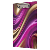 Modernes Lila Rosa und Gold- Klemmbrett (Links)