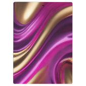 Modernes Lila Rosa und Gold- Klemmbrett (Rückseite)