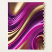 Modernes Lila Rosa und Gold- Planer (Rückseite)