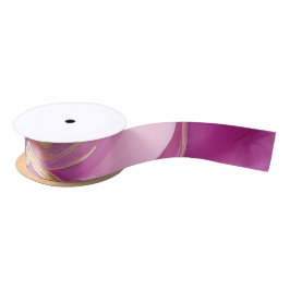 Modernes Lila Rosa und Gold- Satinband
