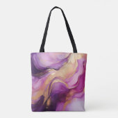 Modernes Lila Rosa und Gold- Tasche (Rückseite)