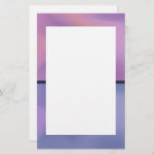 Modernes, Lila-rosa-wirbelndes, abstraktes Design Briefpapier (Vorne/Hinten)