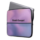 Modernes, Lila-rosa-wirbelndes, abstraktes Design Laptopschutzhülle (Vorderseite Links)