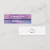 Modernes, Lila-rosa-wirbelndes, abstraktes Design Mini Visitenkarte (Vorne/Hinten)