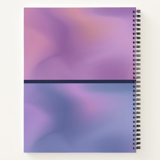 Modernes, Lila-rosa-wirbelndes, abstraktes Design Notizblock (Rückseite)