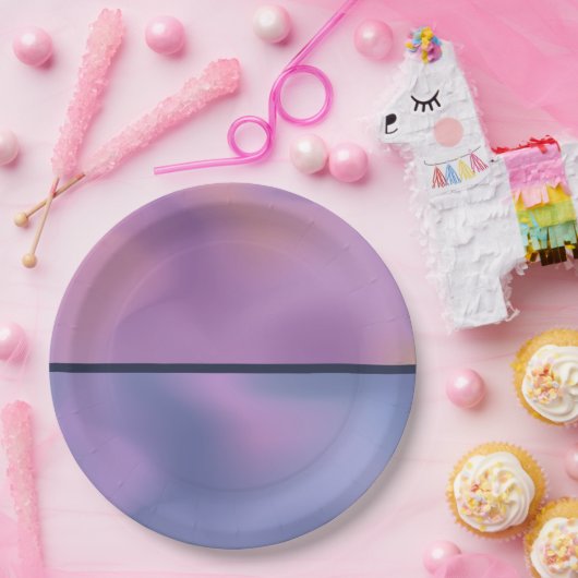 Modernes, Lila-rosa-wirbelndes, abstraktes Design Pappteller (Party)