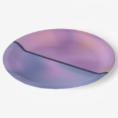 Modernes, Lila-rosa-wirbelndes, abstraktes Design Pappteller (Schrägansicht)