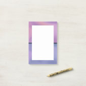 Modernes, Lila-rosa-wirbelndes, abstraktes Design Post-it Klebezettel (Auf Schreibtisch)