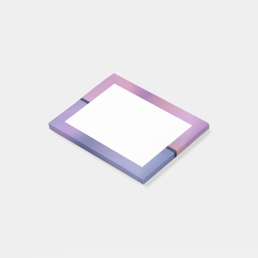 Modernes, Lila-rosa-wirbelndes, abstraktes Design Post-it Klebezettel (angewinkelt)