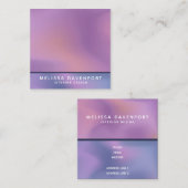 Modernes, Lila-rosa-wirbelndes, abstraktes Design Quadratische Visitenkarte (Vorne/Hinten)