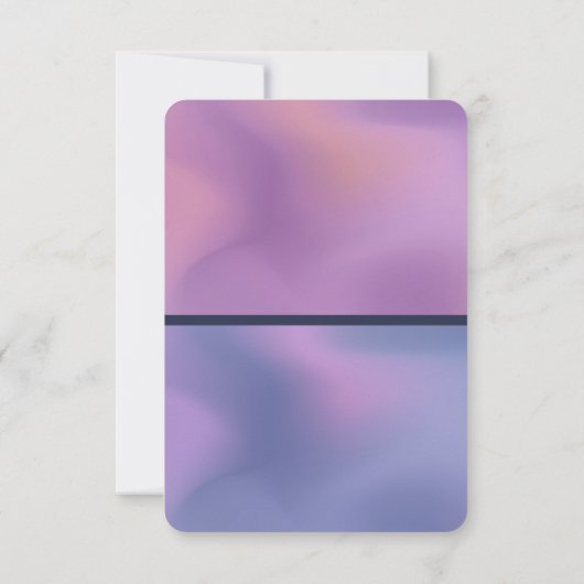 Modernes, Lila-rosa-wirbelndes, abstraktes Design RSVP Karte (Rückseite)