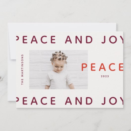 Modernes Lila Rotes Foto (Vorderseite)