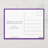 Modernes Lila | Schneeflocken | Happy New Year | 2 Postkarte (Rückseite)