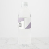 Modernes, Lila Seifendesign Wasserflaschenetikett (Rückseite)