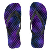 Modernes, Lila Sine Waves Muster Badesandalen (Fußbett)