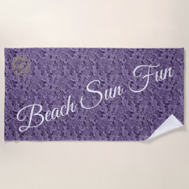 Modernes Lila Strandtuch