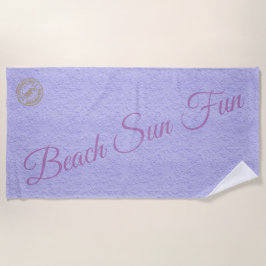 Modernes Lila Strandtuch