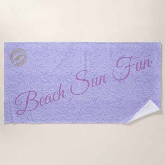 Modernes Lila Strandtuch (Vorderseite)