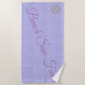 Modernes Lila Strandtuch (Vorderseite)