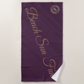 Modernes Lila Strandtuch (Vorderseite)