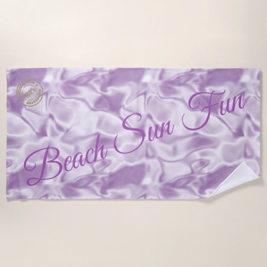 Modernes Lila Strandtuch (Vorderseite)