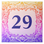 Modernes, Lila Sunset House Fliese (Vorderseite)