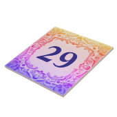 Modernes, Lila Sunset House Fliese (Seite)