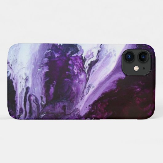 Modernes Lila Swirl-Design Case-Mate iPhone Hülle (Rückseite (Horizontal))