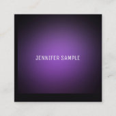 Modernes Lila Template Modernes, Minimalistisches Quadratische Visitenkarte (Vorderseite)
