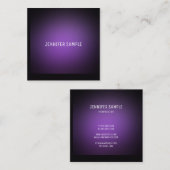 Modernes Lila Template Modernes, Minimalistisches  Quadratische Visitenkarte (Vorne/Hinten)