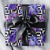 Modernes Lila Tulip Girly Chic Geometric Muster Geschenkpapier