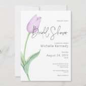 Modernes Lila Tulip Solo Brautparty Einladung (Vorderseite)