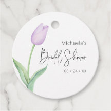 Modernes Lila Tulip Solo Brautparty