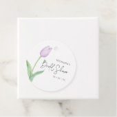 Modernes Lila Tulip Solo Brautparty Geschenkanhänger (Beispiel)