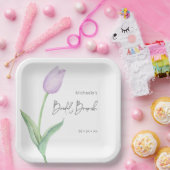 Modernes Lila Tulip Solo Bridal Brunch Pappteller (Party)