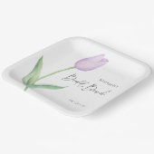 Modernes Lila Tulip Solo Bridal Brunch Pappteller (Gewinkelt)