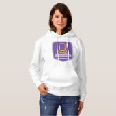 Modernes Lila und gelbes Kettchen-Symbol Hoodie (Vorne ganz)
