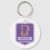 Modernes Lila und gelbes Kettchen-Symbol Schlüsselanhänger (Vorderseite)