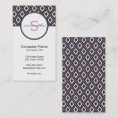 Modernes Lila und grau Visitenkarte (Vorne/Hinten)