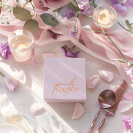 Modernes Lila und orangefarbenes Ambiente speziell Geschenkschachtel