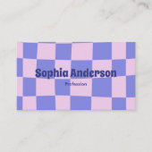 Modernes Lila und rosa Karton - Qr Code Visitenkarte (Vorderseite)